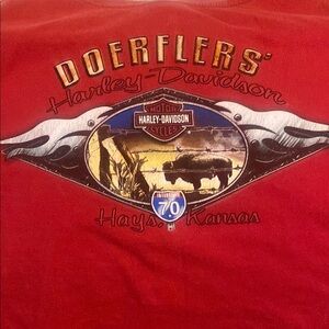 Harley-Davidson Red Graphic T-Shirt